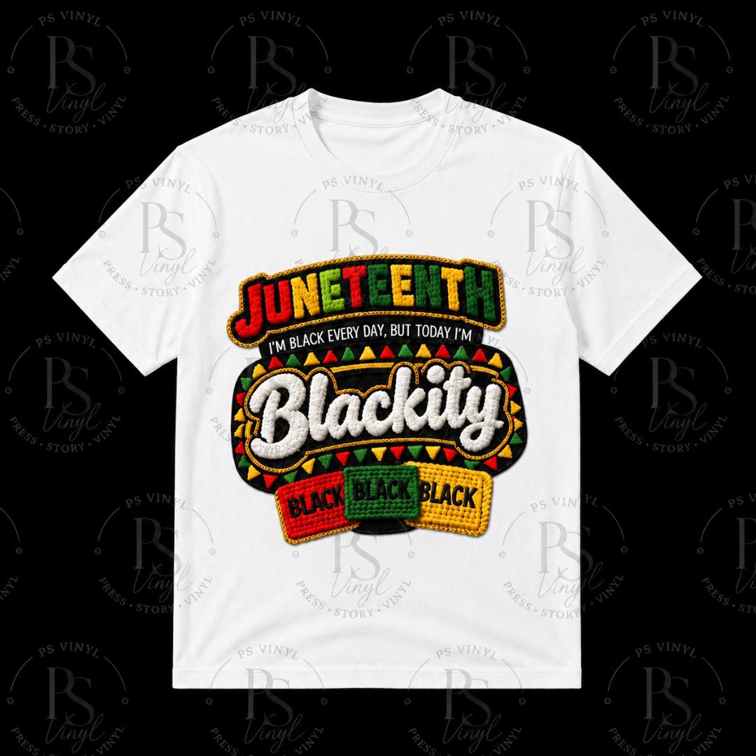 Juneteenth Blackity Black Graphic Tee