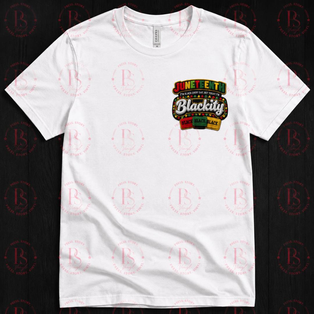 Juneteenth Blackity Black Pocket Tee