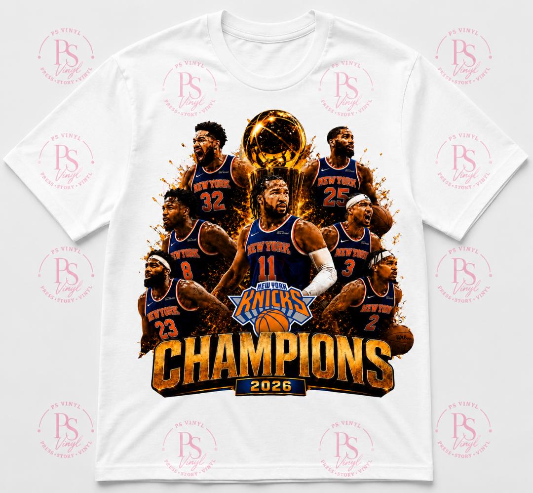 NY Knicks Champions 2026 Graphic Tee